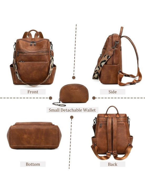 Stylish Faux Leather Backpack Purse for Women | Trendy Shoulder Bag for Work